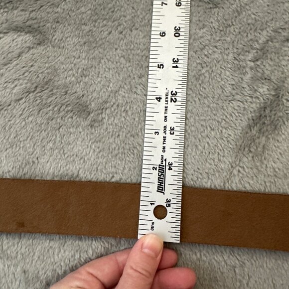 Vintage Y2K 90s Abercrombie & Fitch Brown Leather Studded Belt Women's MEDIUM - Picture 5 of 7